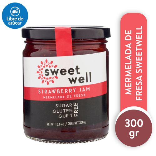 Mermelada Sweetwell De Fresa 300 G. Sin Azúcar, Sin Gluten