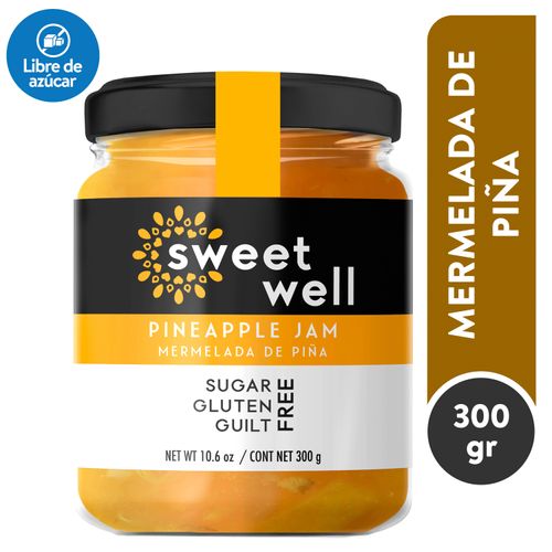 Mermelada Sweetwell De Piña 300 G. Sin Azúcar, Sin Gluten