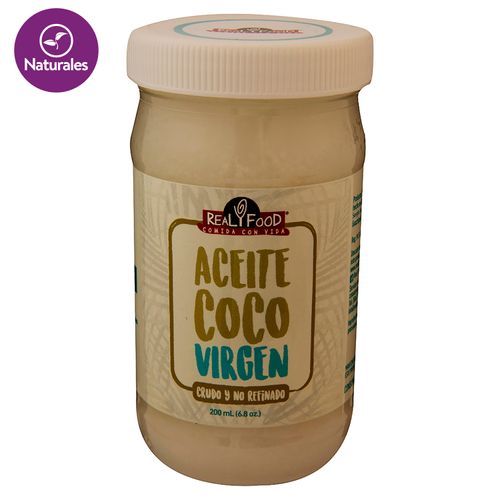 Aceite Real Food De Coco 100 Puro - 200gr