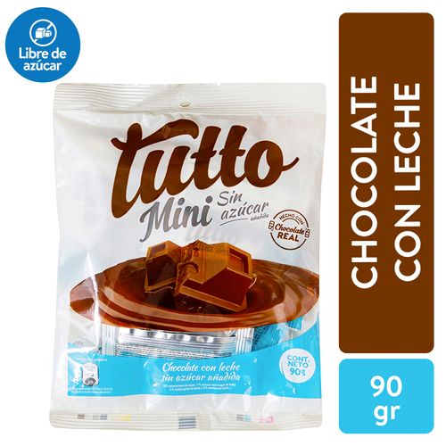 Chocolate Tutto, Mini Sin Azúcar Bolsa -90g