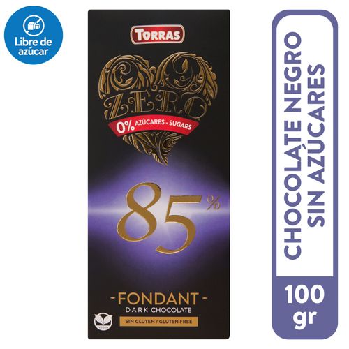 Chocolate Torras zero negro 85% cacao - 100 g