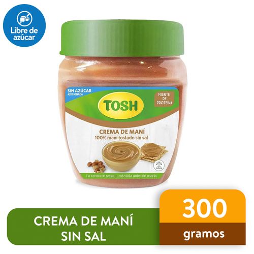 Crema De Maní Tosh Sin Sal -300gr