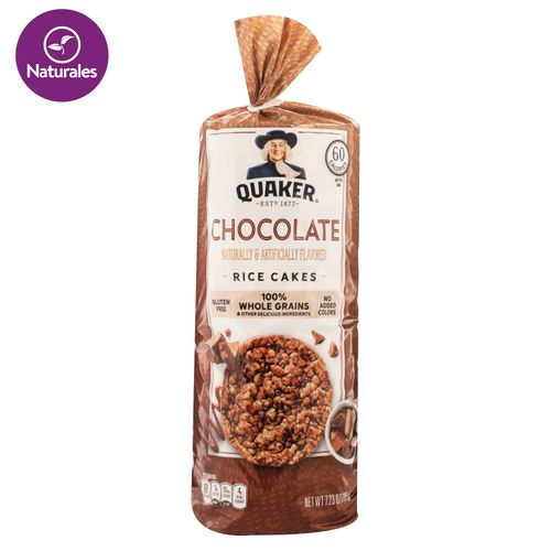 Pastel de arroz Quaker con chocolate - 205 g