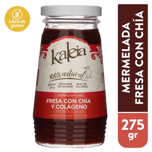 Mermelada Kaleia Fresa Chía Y Colágeno Hidrolizado -275gr