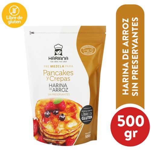 Pre Mezcla Para Pancakes Hariana, Harina De Arroz -500 gr