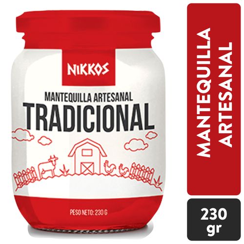 Mantequilla Nikkos Artesanal Tradicional Sin Sal - 230g