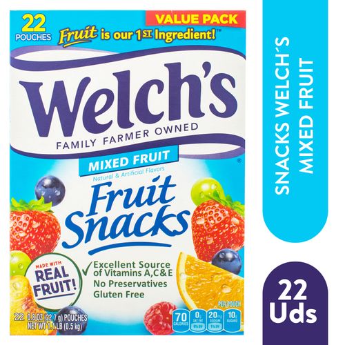 Snack Welch's mixed frut caja - 499 g