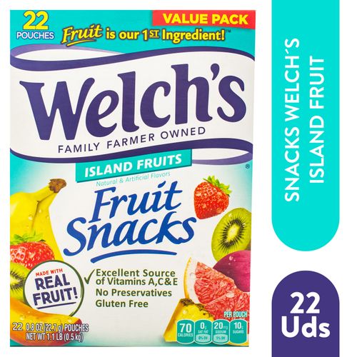 Snack Welch´s island fruits 10 uds - 499 g