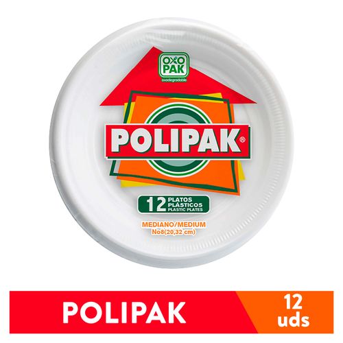 Plato Polipak, desechable Oxo