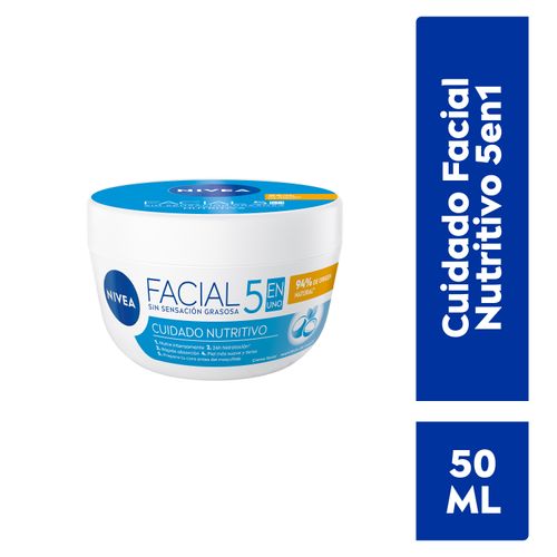 Crema Facial Nivea 5 En 1 Nutritivo -50ml