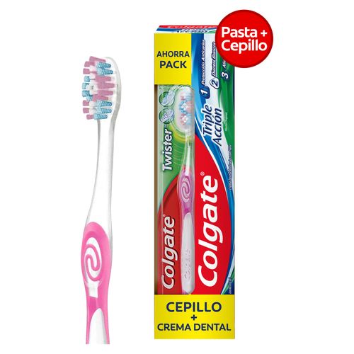 Cepillo de Dientes Colgate Twister Y Pasta Dental Triple Acción -50 ml