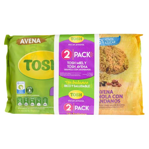 Galleta Tosh 2Pk Miel Y Avena Arand 426G