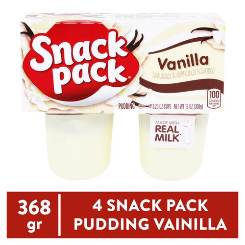 4 Pack Pudding Snack Pack Hunts Vainilla - 92gr