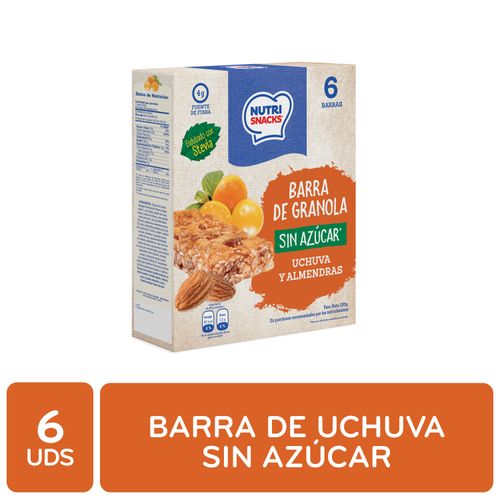 Barras De Granola Nutrisnacks, Sin Azúcar Con Uchuva Y Almendras 6Uds - 150g