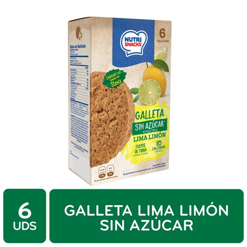 Galletas Nutrisnacks Sin Azúcar Lima Limón 6 Uds - 144g