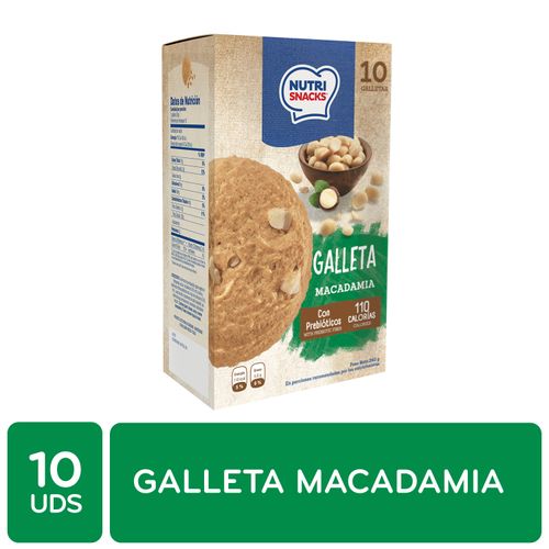 Galletas Nutrisnacks Macadamia 10Uds - 240g