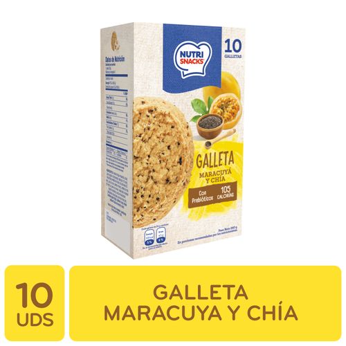 Galletas Nutrisnacks Maracuyá Y Chía 10 Uds - 240g