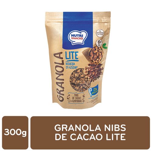 Granola lite Nutrisnacks con nibs de cacao y almendras - 300 g