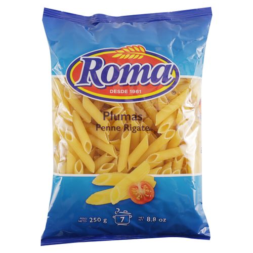 Pasta Mediana Roma Plumas Paquete - 250gr