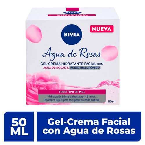 Gel Crema Nivea Facial Agua Rosas -50ml