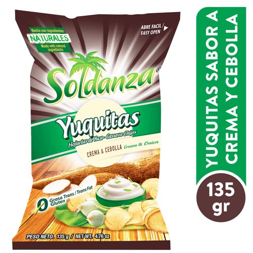 Yuquitas Soldanza Crema Y Cebolla 135Gr