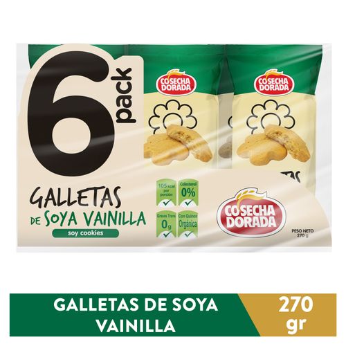 Galleta Cosecha Dorada soya vainilla 6 Uds - 270 g