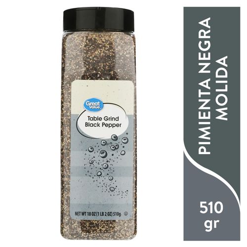 Pimienta Great Value Negra Molida - 510gr