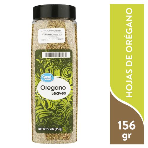 Hojas Great Value de oregano - 156 g