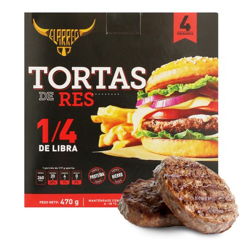 Torta El Arreo Congelado De Res - 470gr