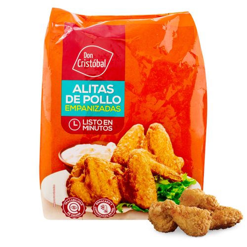 Pollo Don Cristóbal alitas empanizadas congeladas - 500 g