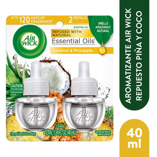 Aromatizante Airwick repuesto piña coco 2 pack -40ml