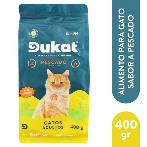 Alimento Para Gato Dukat Sabor Pescado, Gatos Adultos - 400g