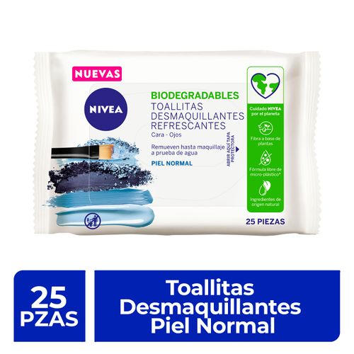 Toallitas Faciales Nivea, Desmaquillantes -25 pzas