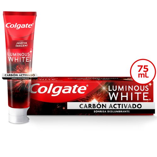 Pasta Dental Colgate Luminous White Carbón Activado -75 ml