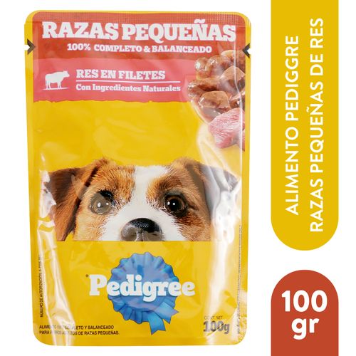 Alimento Pedigree Pequeñas Res Pollo - 100gr