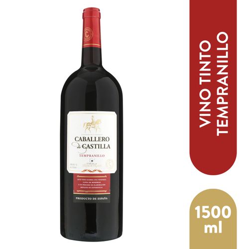 Vino tinto Caballero de Castilla tempranillo - 1.5 L