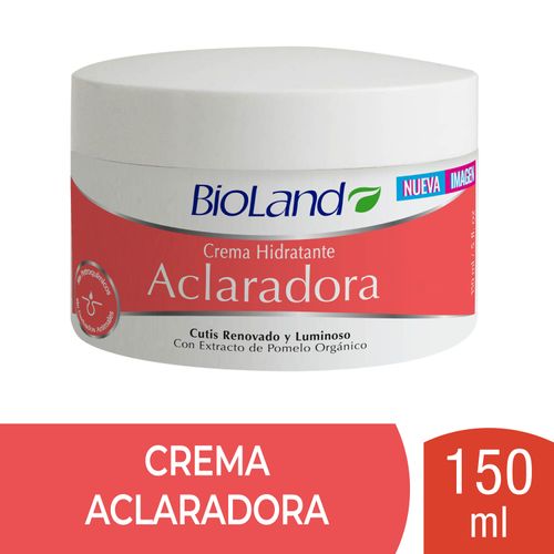 Crema Bioland Aclaradora Con Pomelo Orgánico, Hidratante - 150ml