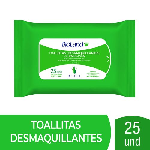 Toallas Desmaquillantes Bioland - 25 unidades