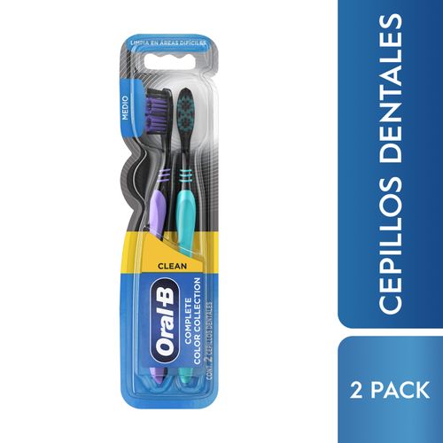 Cepillo Dental con Cerdas Multinivel Oral-B, Clean Complete Color Collection -2 Uds