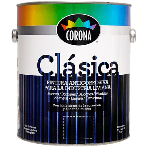 Pintura Corona Dura Color Blanco Anticorrosivo -1 Galón