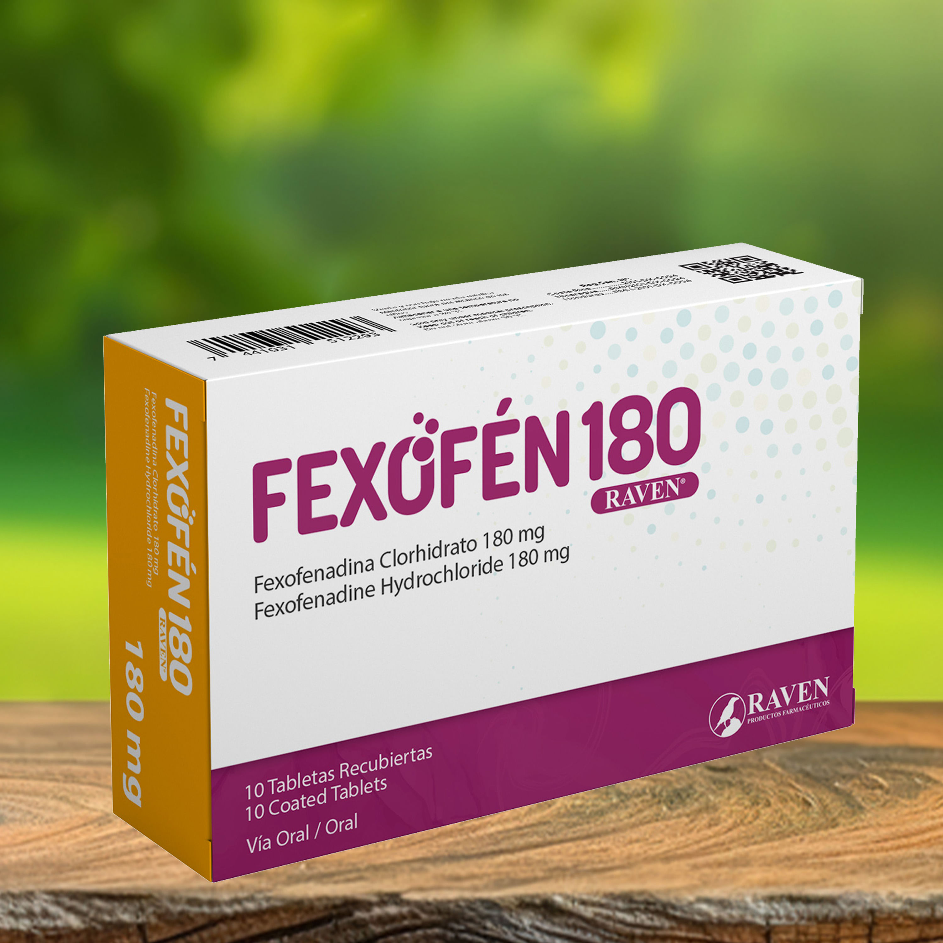 Comprar Fexofén 180 Raven (Fexofenadina HCl 180 Mg) Tabletas -10 Uds ...