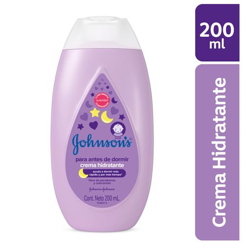 Crema Corporal para bebé Johnson's, Antes de dormir -200ml