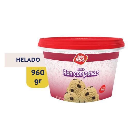 Helado Sabemas, Ron con pasas -960g