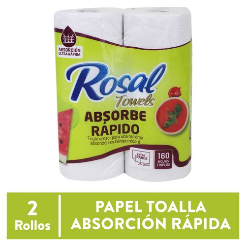 Toallas Rosal de Papel Rosal Blanca 2 Rollos - 80 hojas