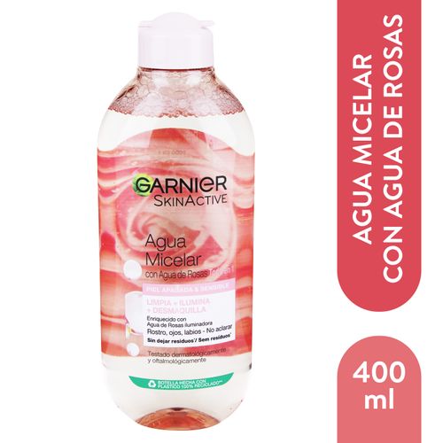 Agua micelar Garnier con agua de rosas - 400 ml