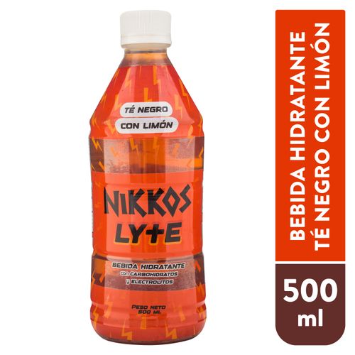 Bebida hidratante Nikkos sabor té negro con limón - 500 ml