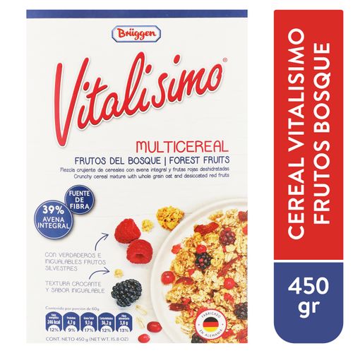 Cereal Vitalissimo, Multicereal Frutos Bosque -450 g