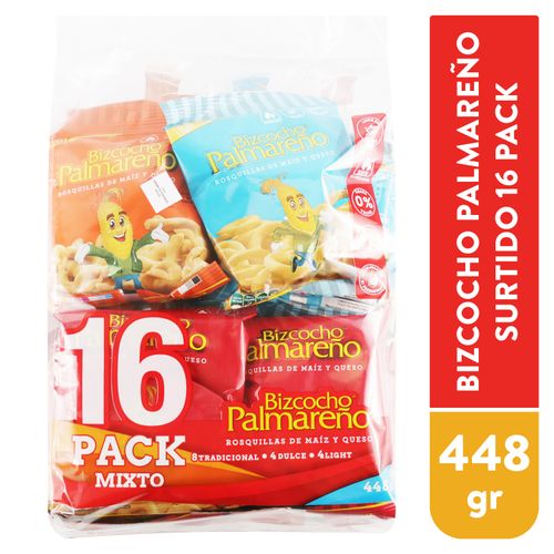 Bizcocho Palmareno Surtido 16 Pack 448gr