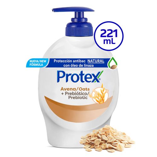 Jabón Liquido Antibacterial Protex Avena, con Prebiótico - 221ml