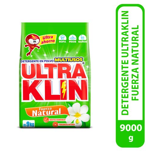 Detergente en polvo Ultrakin fuerza natural - 9000 g